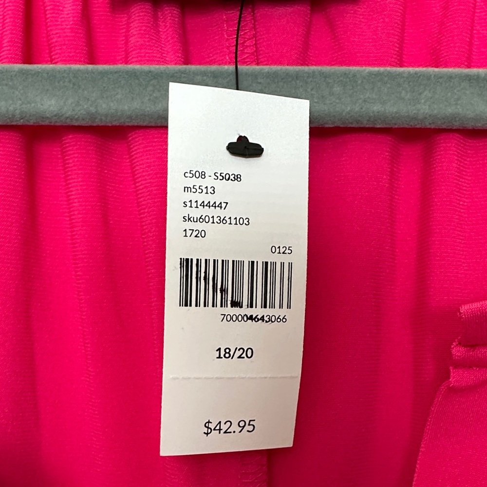 Lane Bryant Hot Pink V-Neck Flutter Sleeve Blouse - Picture 3 of 3